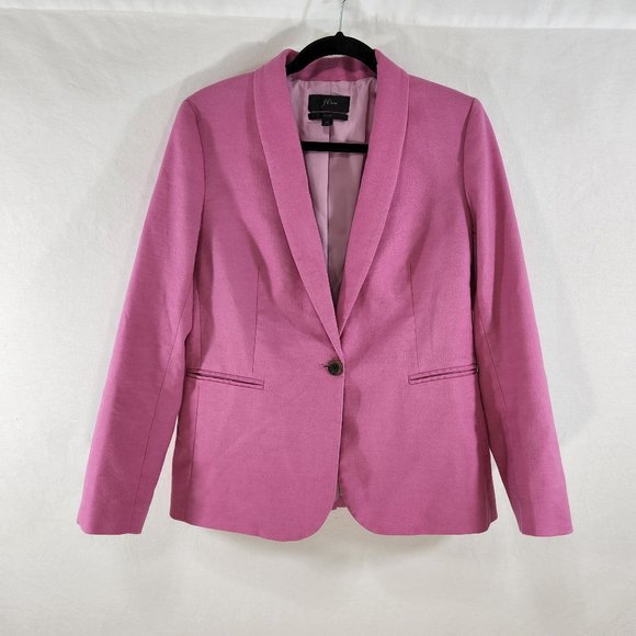 J. Crew Jackets & Blazers - J. Crew Parke Stretch Linen Blend Blazer Vivid Pink Color Size 10 Exc. Condit.